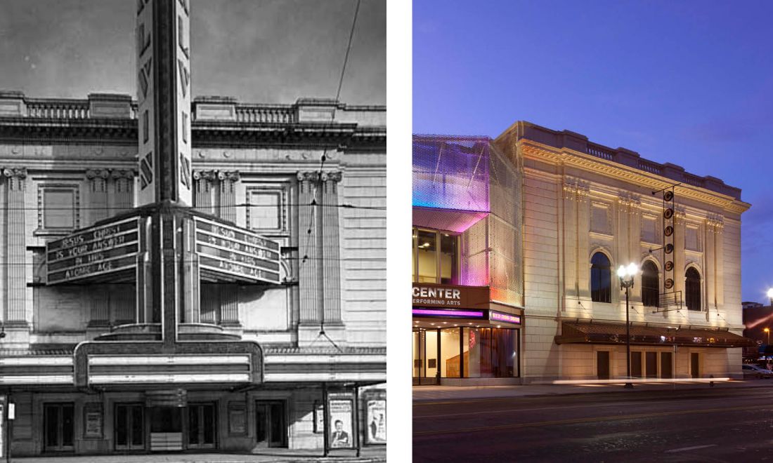 Then and now of the Schubert Theatre / Cowles Center (2011) in Minneapolis, MN.