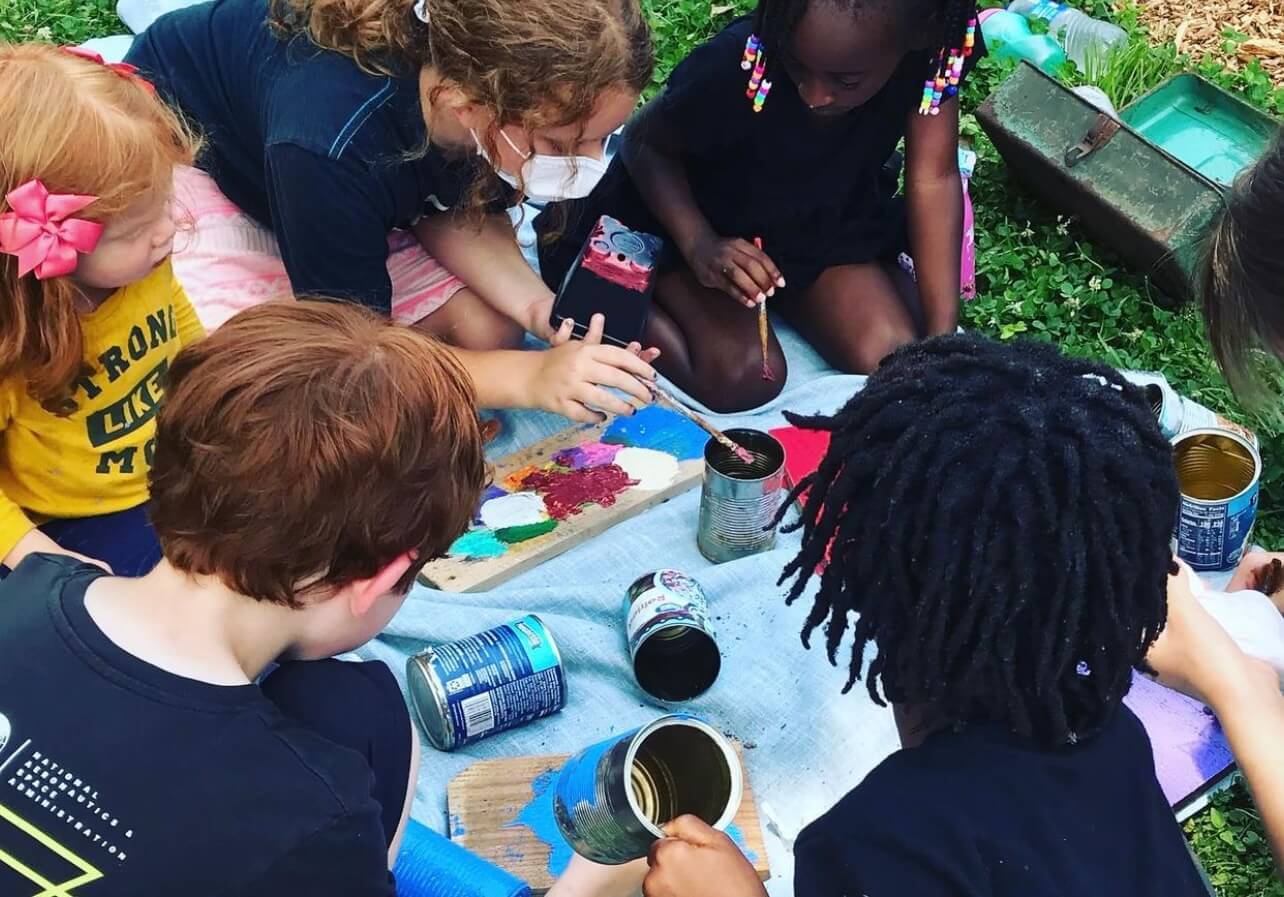 NOLA Artist Incubator painting project with kids