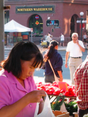 Farmer's Market in front of the Northern Warehouse