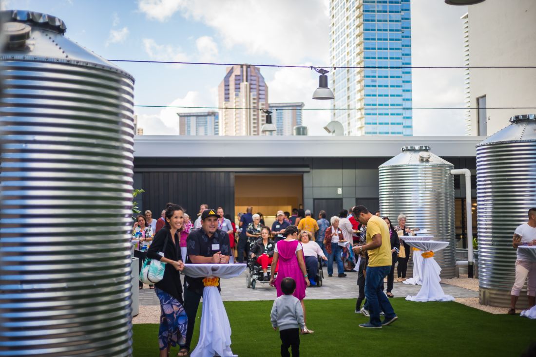 image of grand opening crowd