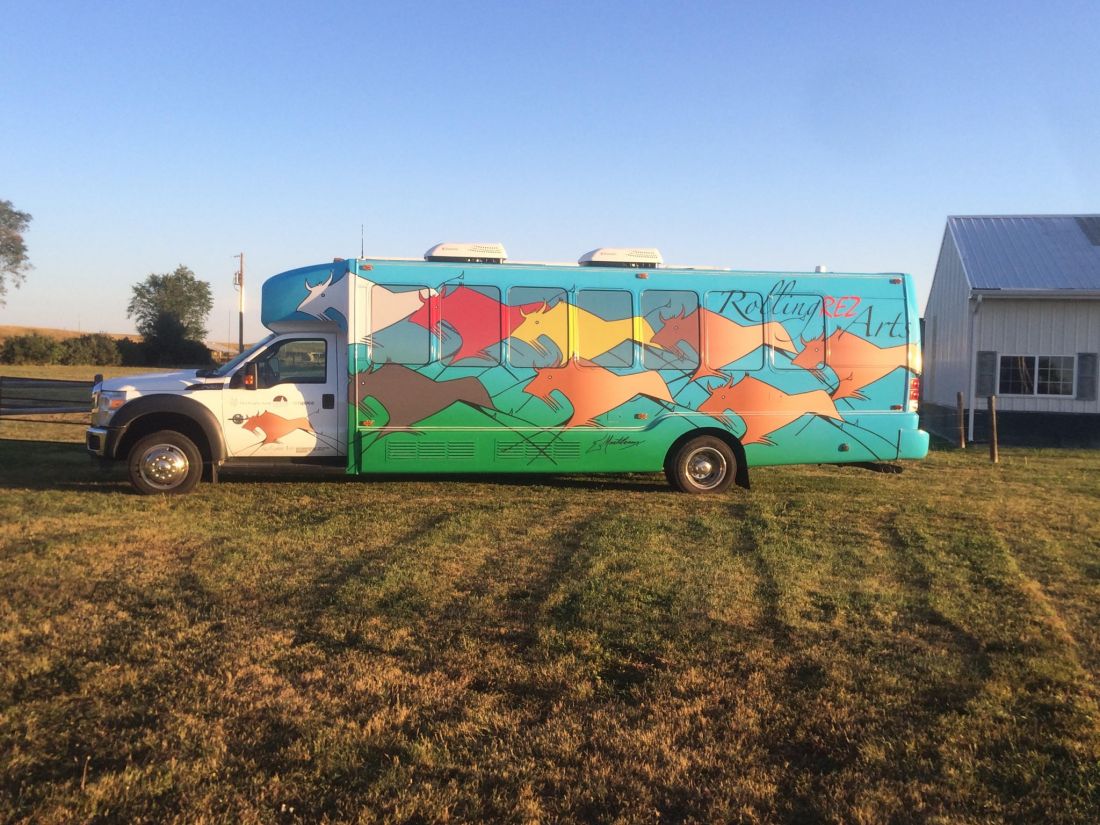 Rolling Rez Arts bus.