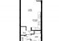 Efficiency Floor Plan for Unit EFF ACC.