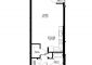 Efficiency Floor Plan for Unit EFF A.