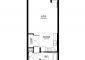 Efficiency Floor Plan for Unit EFF B-3.