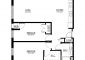 2 Bedroom Floor Plan for Unit 2BR B-1.