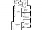 3 Bedroom Floor Plan for Unit 3BR A.