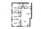 3 Bedroom Floor Plan for Unit 3BR E-2.