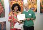 Ray Ward with certificate of completion for Artspace Immersion: Chicago.
