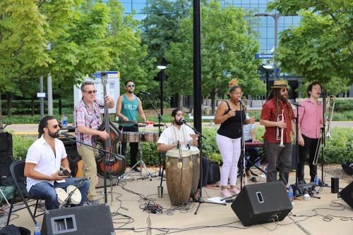 Outdoor musical performance