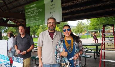 Town Center outreach at the free concert in Sopris Park