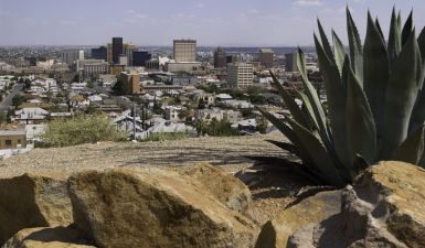The downtown skyline of El Paso, Texas