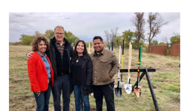 Image of article with picture of Directors from Lakota Funds, Artspace, First Peoples Fund, and Rolling Rez Arts 