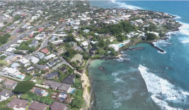 Aerial view of Honolulu