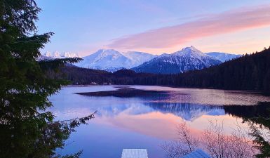 Lake and mountain of the Northwest coast